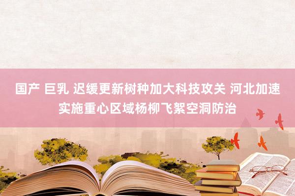 国产 巨乳 迟缓更新树种加大科技攻关 河北加速实施重心区域杨柳飞絮空洞防治